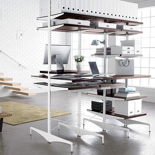 Walnut & White Computer Desk